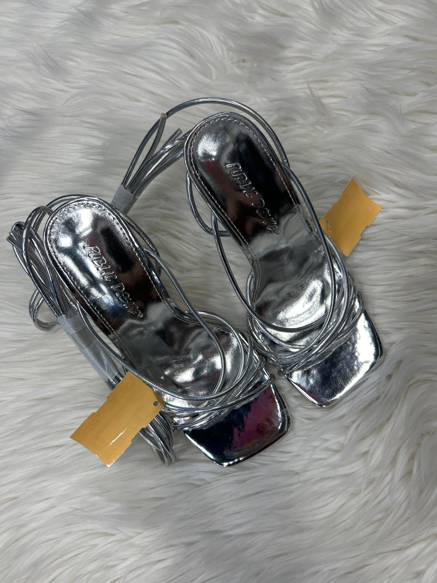 Shoes Heels Block By Cmc In Silver, Size:8
