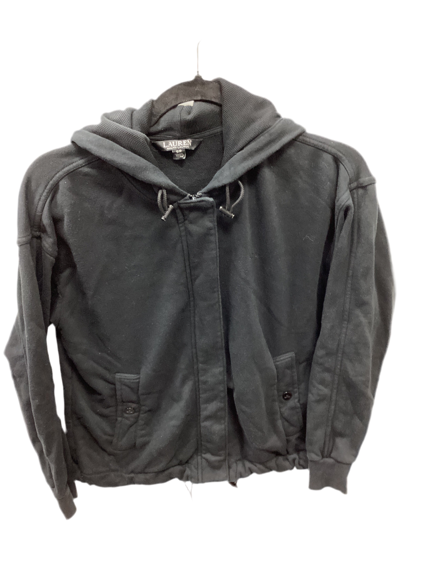 Sweatshirt Hoodie By Lauren By Ralph Lauren In Black, Size:S