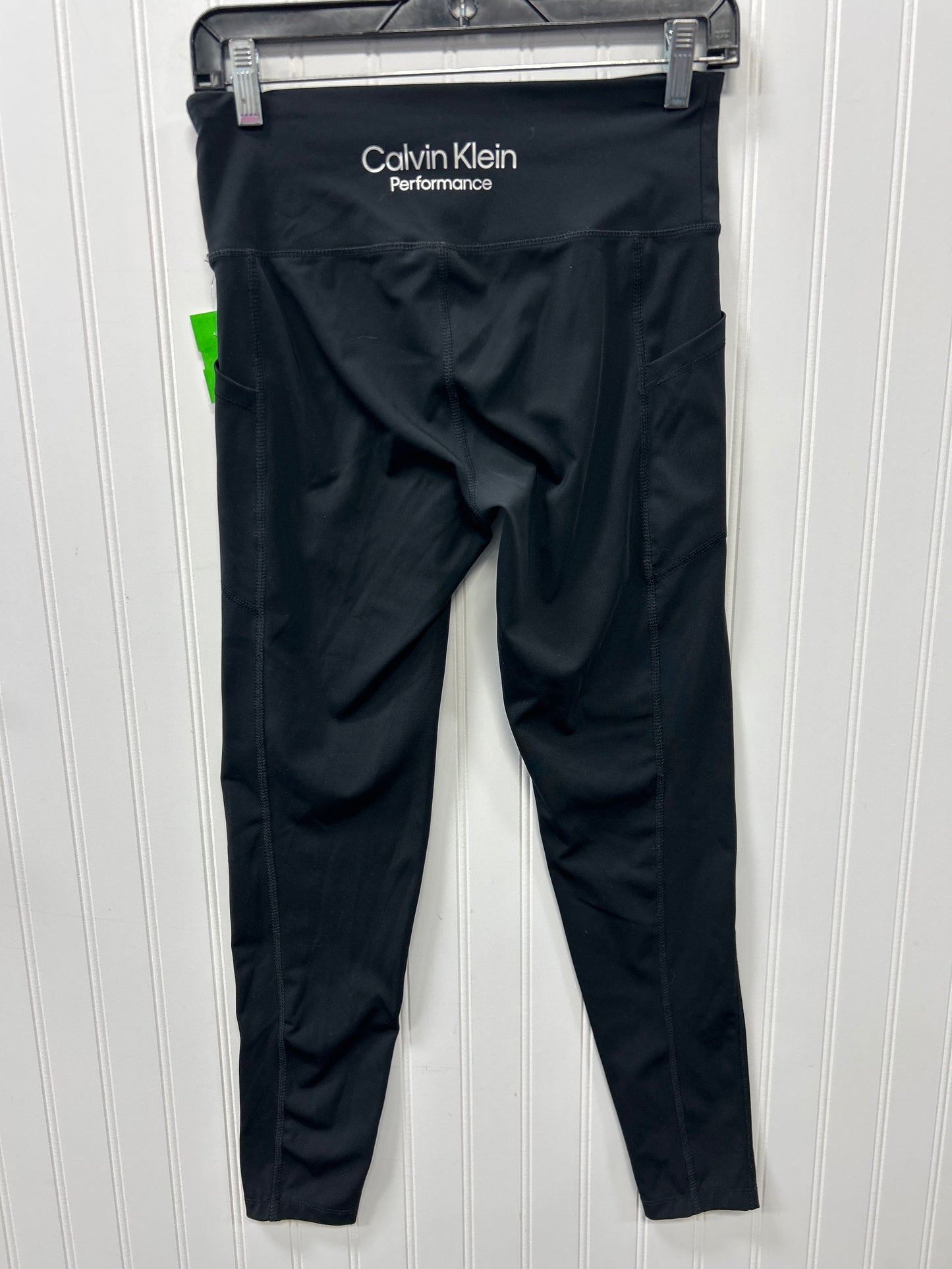 Athletic Leggings By Calvin Klein In Black, Size:M