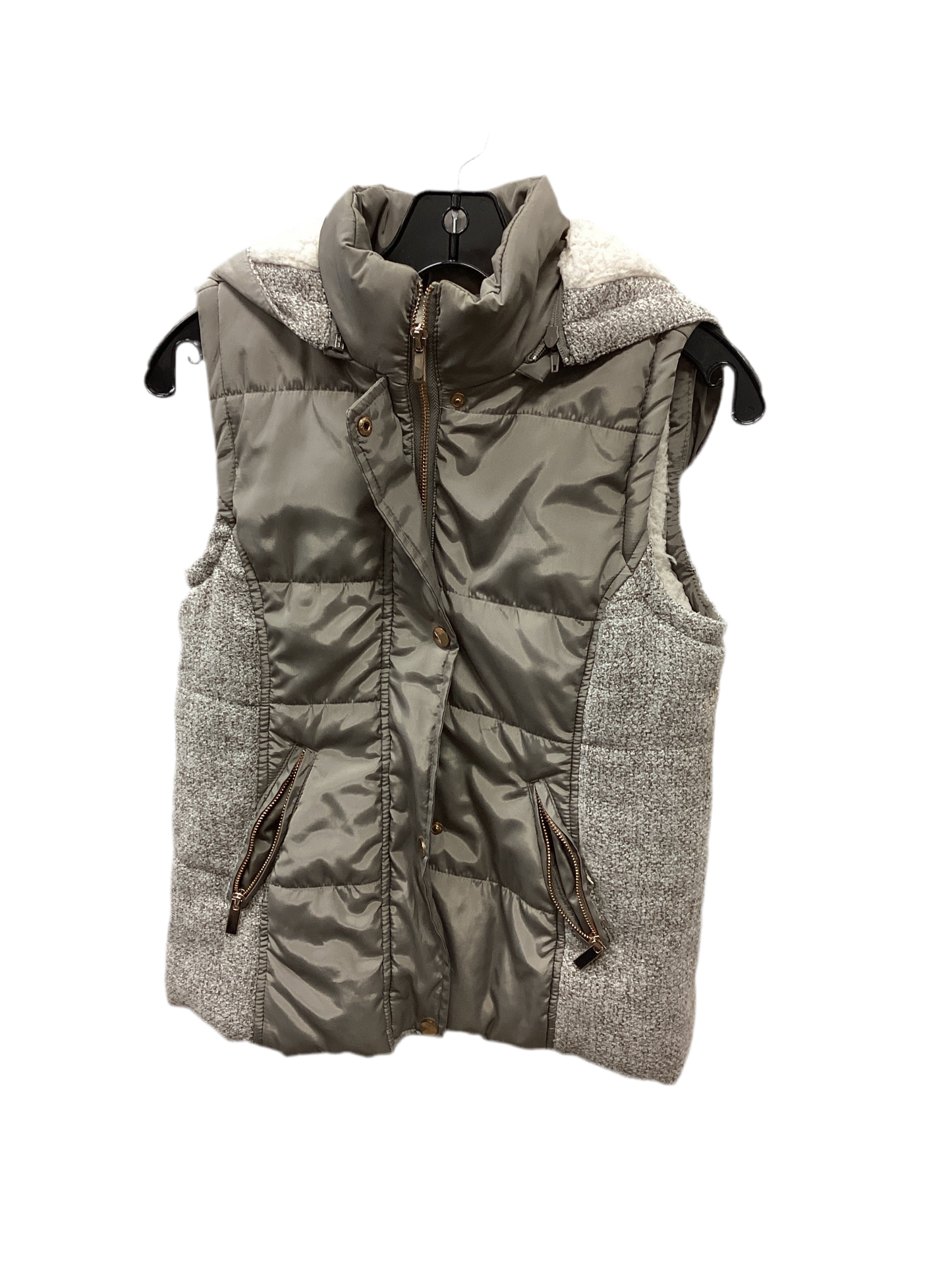 Vest Puffer & Quilted By Vanity In Taupe, Size:S