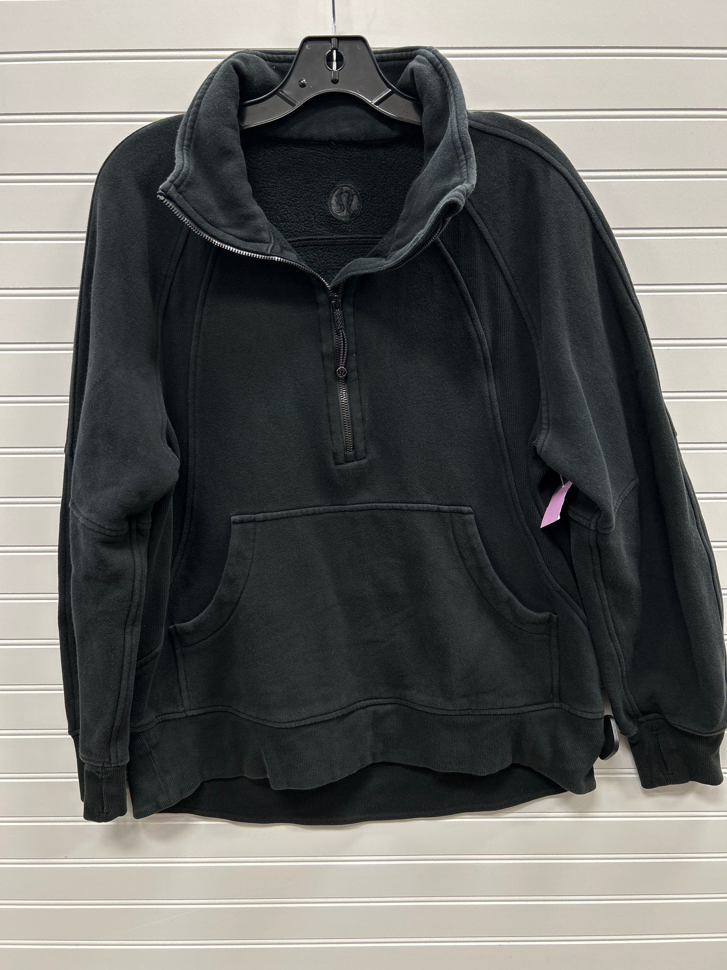 Athletic Jacket By Lululemon In Black, Size:L