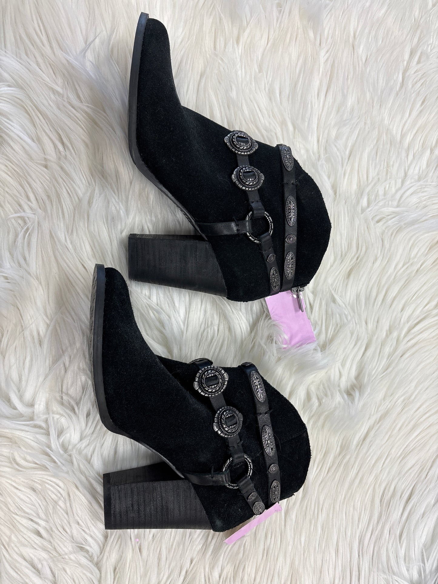 Boots Ankle Heels By Reba In Black, Size:7.5