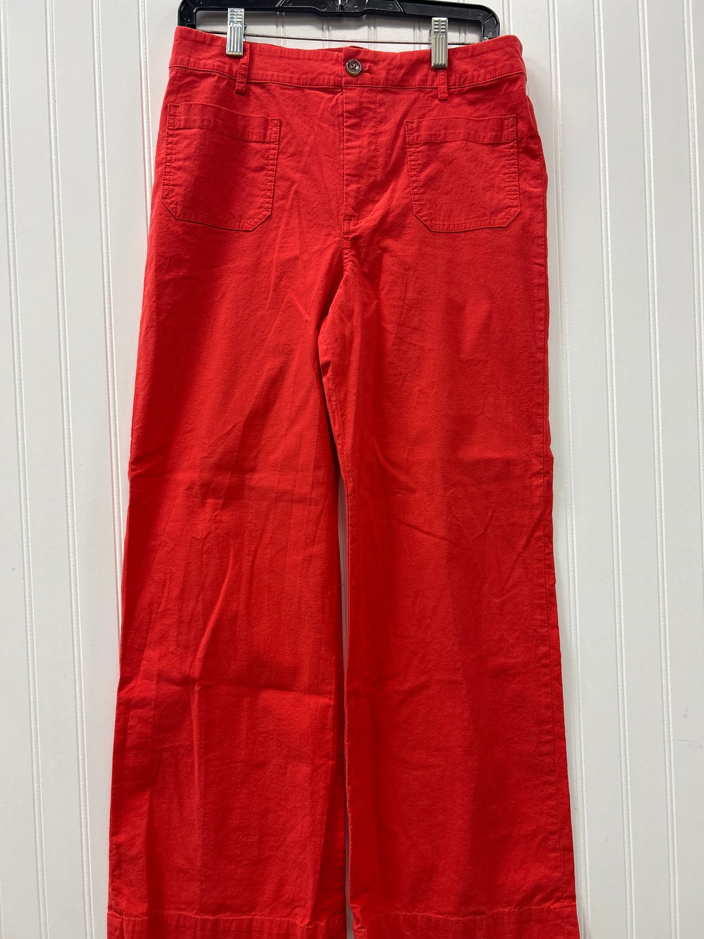 Pants Wide Leg By J. Crew In Red, Size:6
