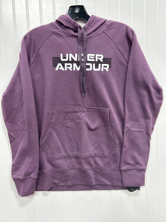 Sweatshirt Hoodie By Under Armour In Purple, Size:M