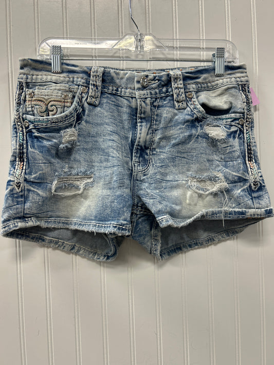 Shorts By Rock Revival In Blue Denim, Size:8