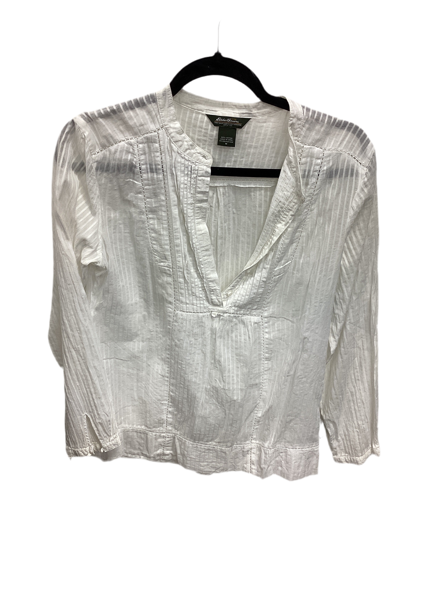 Top Ls By Eddie Bauer In White, Size:M