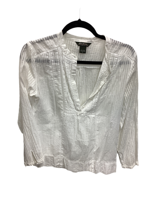 Top Ls By Eddie Bauer In White, Size:M