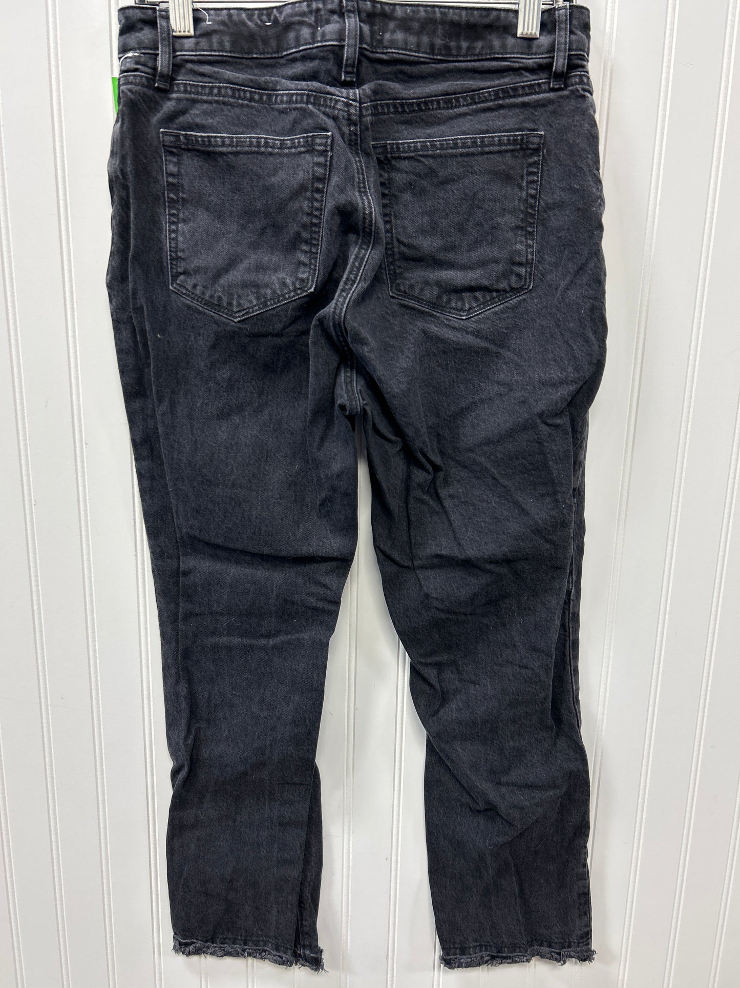 Jeans Straight By Loft In Black Denim, Size:4