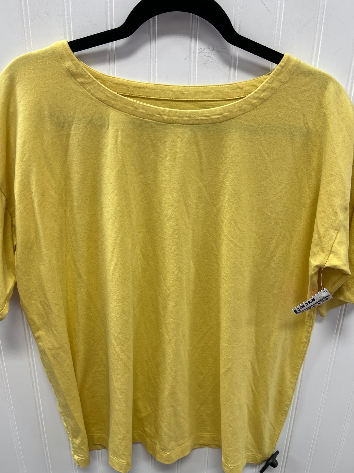 Top Ss Basic By J. Jill In Yellow, Size:L