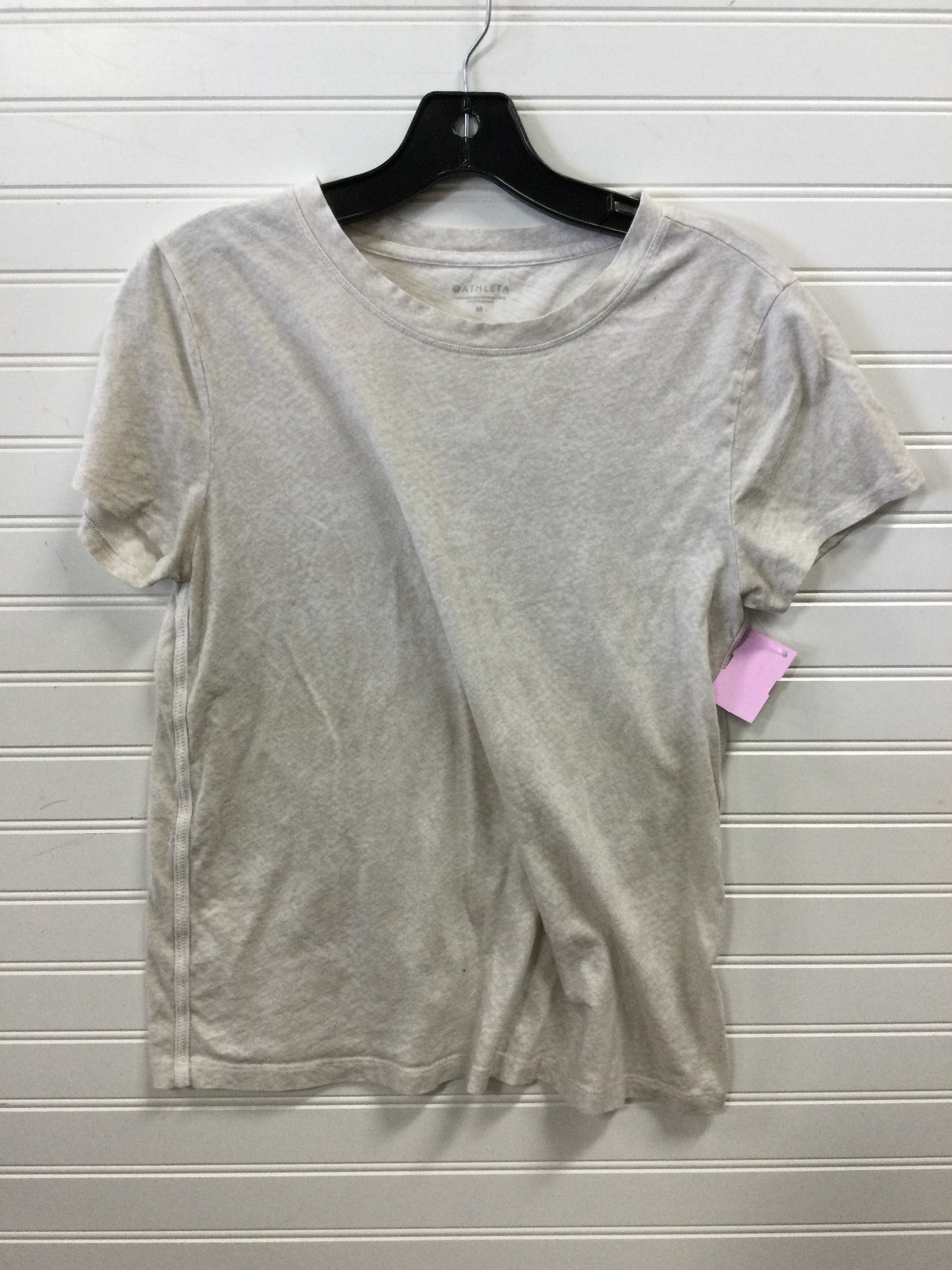Athletic Top Ss By Athleta In Cream, Size:M