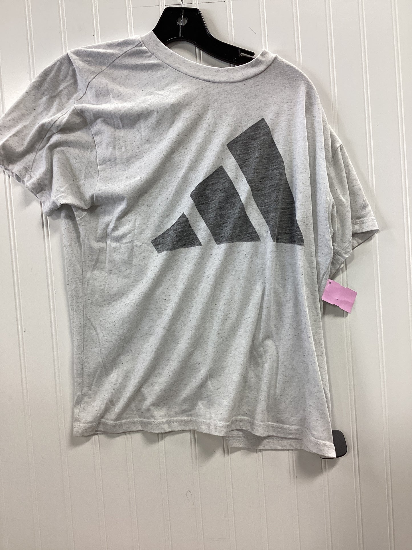 Athletic Top Ss By Adidas In Grey, Size:L