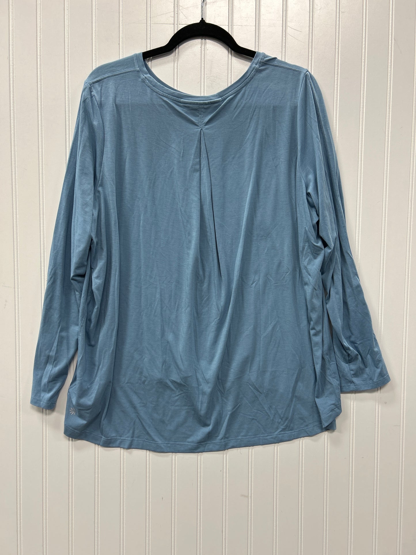 Athletic Top Ls Collar By Athleta In Blue, Size:Xl