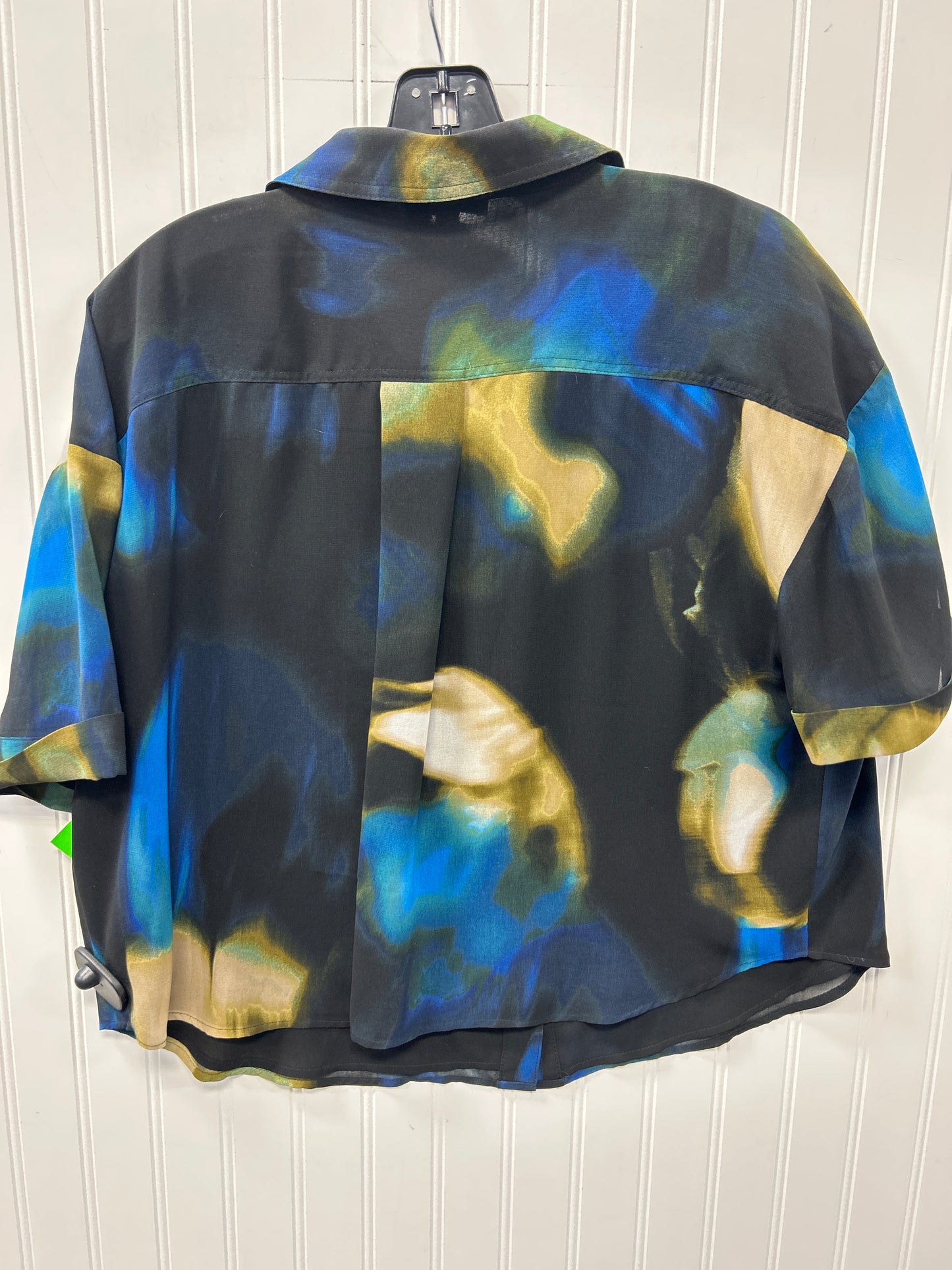 Top Ss By Dkny In Black & Blue, Size:L