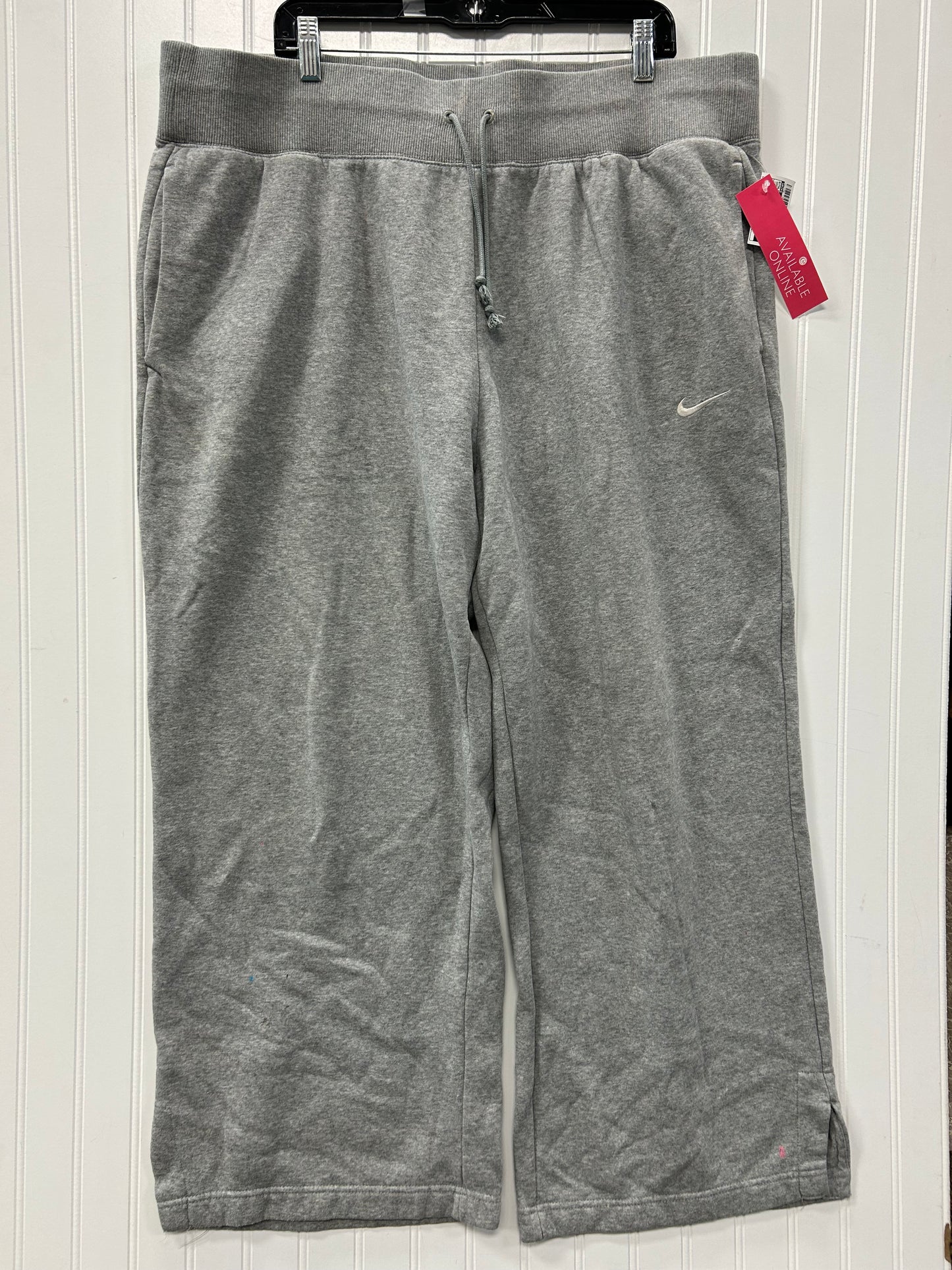 Athletic Pants By Nike Apparel In Grey, Size:1X