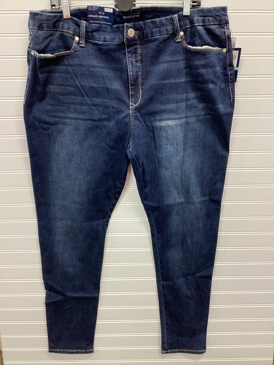 Jeans Skinny By Bandolino In Blue Denim, Size:20