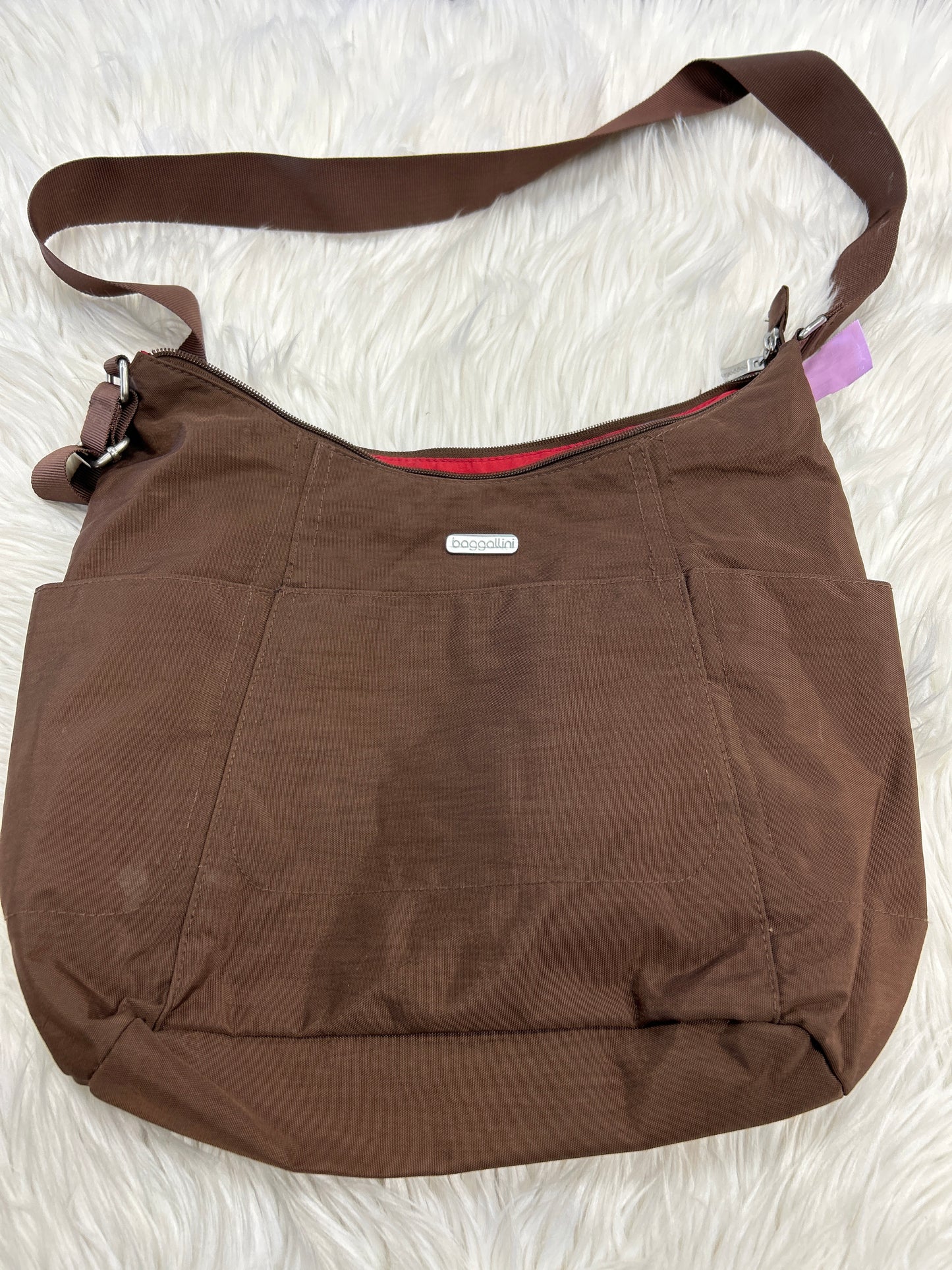 Handbag By Baggallini In Brown, Size:Large