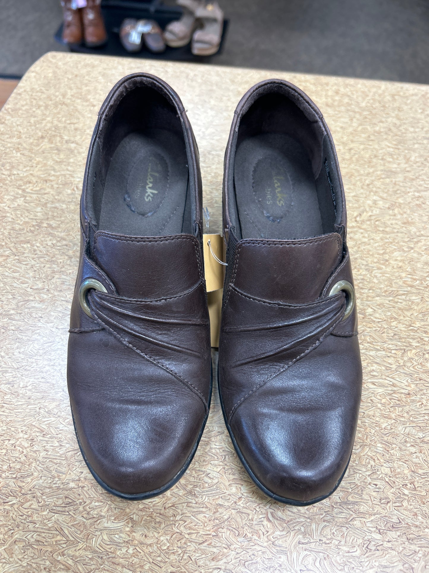 Shoes Heels Kitten By Clarks In Brown, Size:7.5