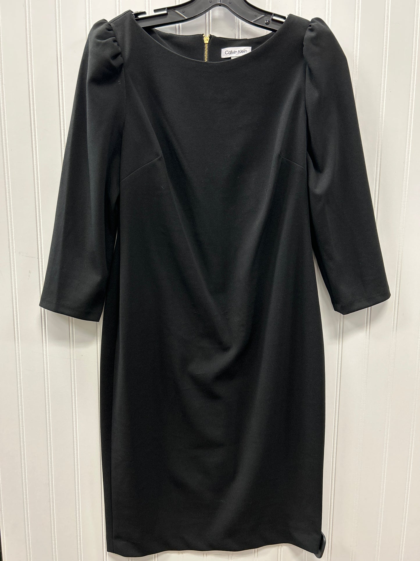 Dress Work By Calvin Klein In Black, Size:8