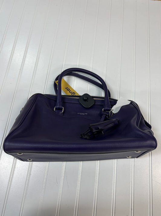 Handbag Designer By Coach In Purple, Size:Large