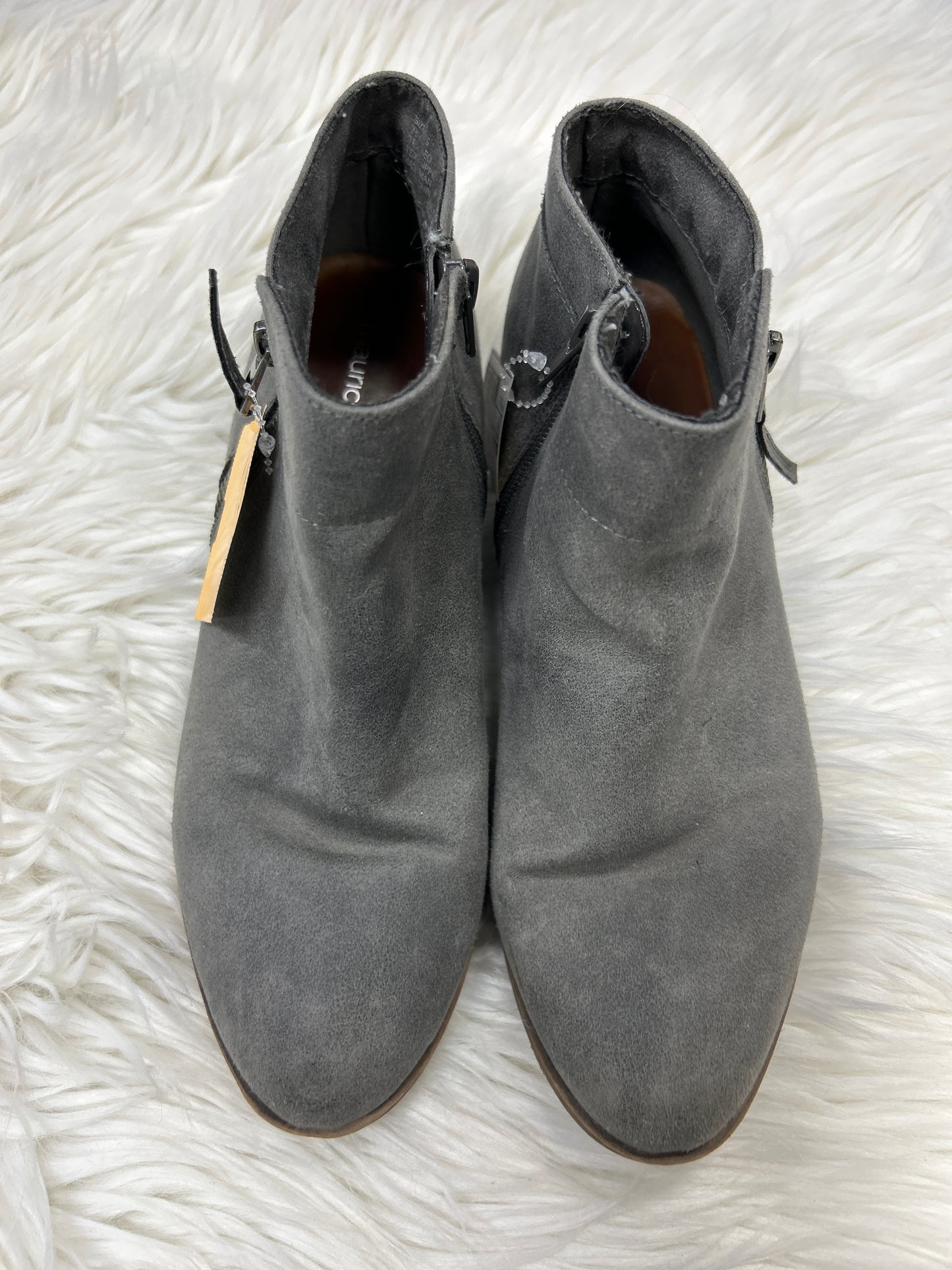 Boots Ankle Heels By Maurices In Grey, Size:8.5
