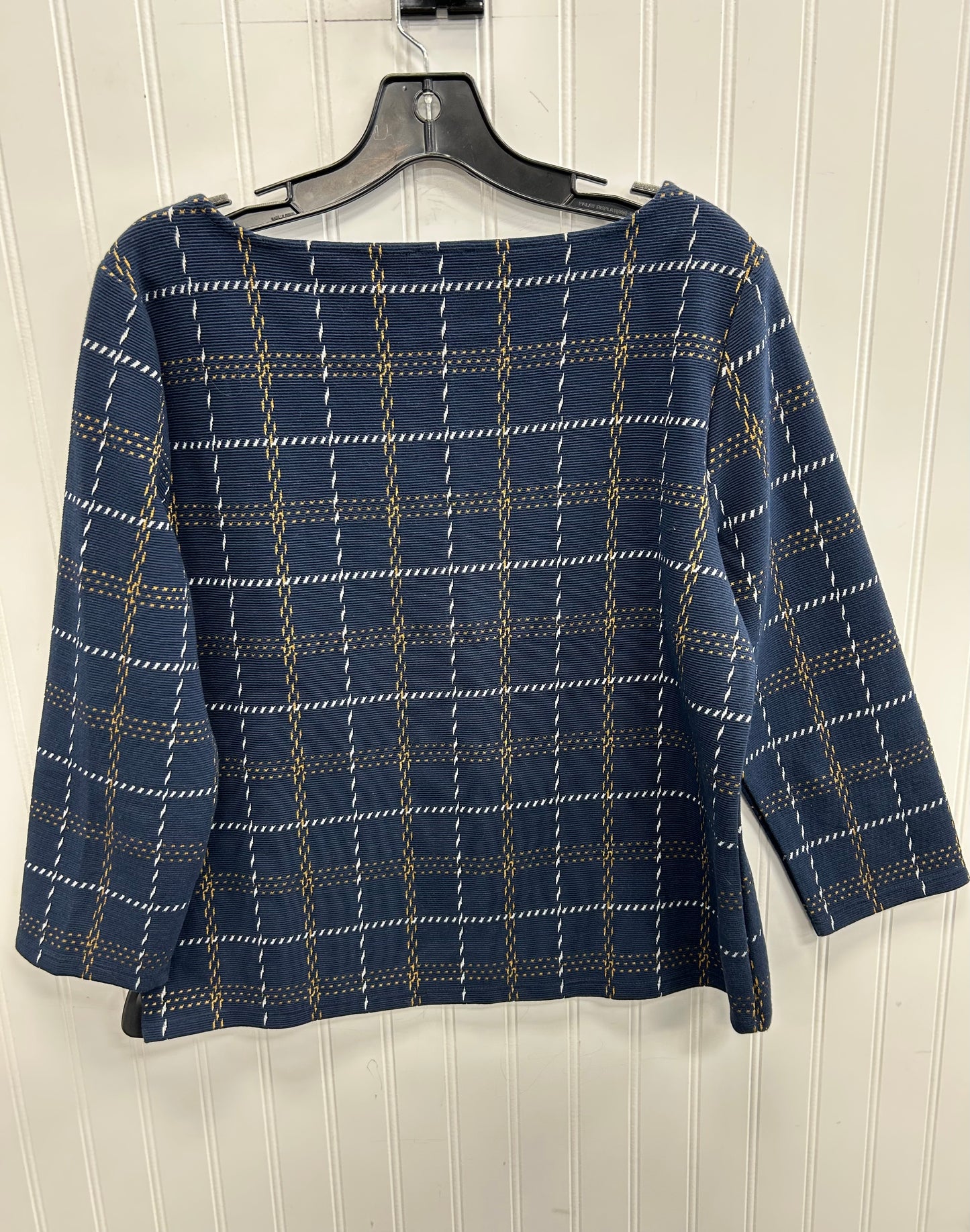 Top Ls By Ann Taylor In Navy, Size:L