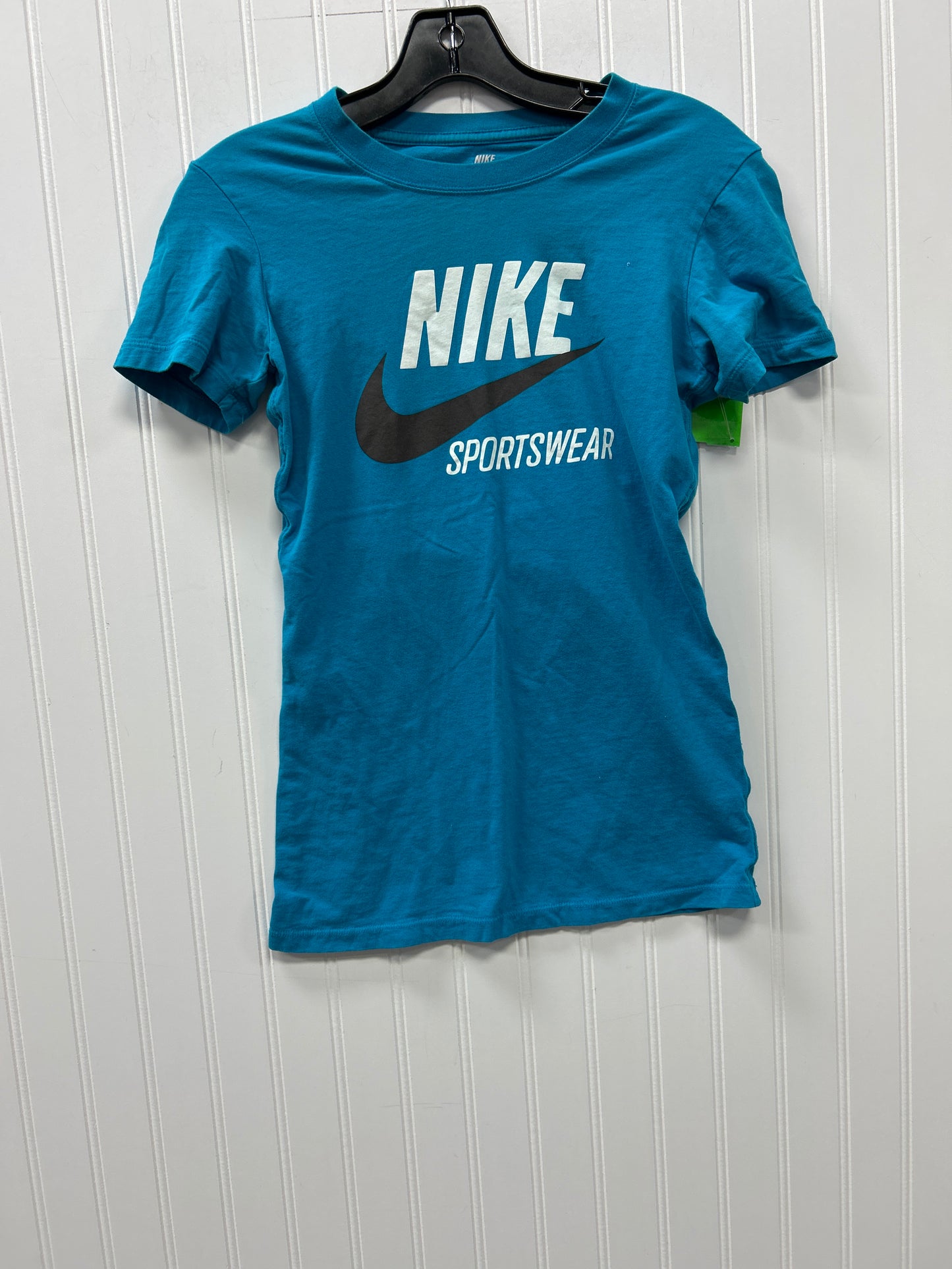 Athletic Top Ss By Nike In Blue, Size:S