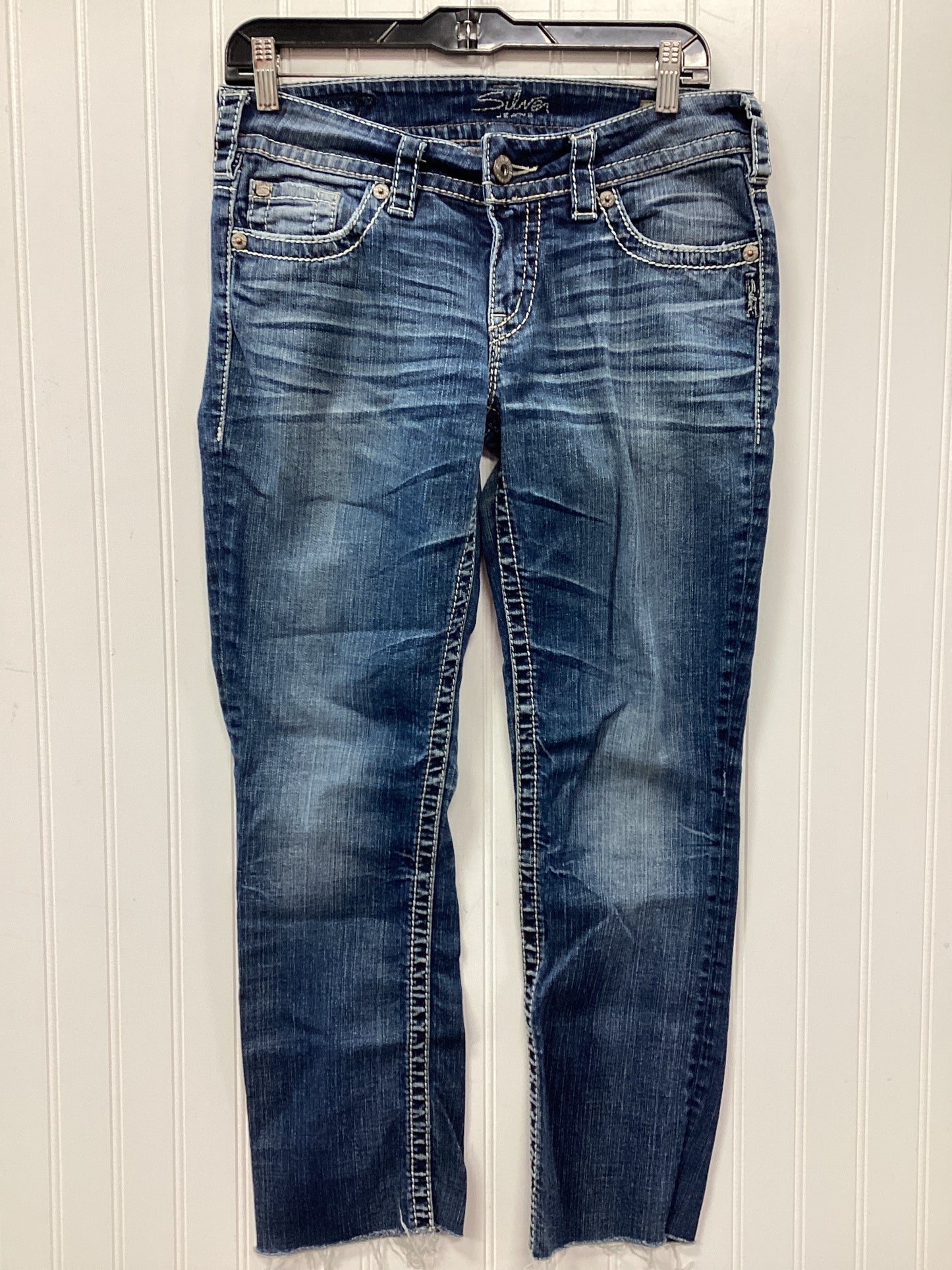 Jeans Skinny By Silver In Blue Denim, Size:6