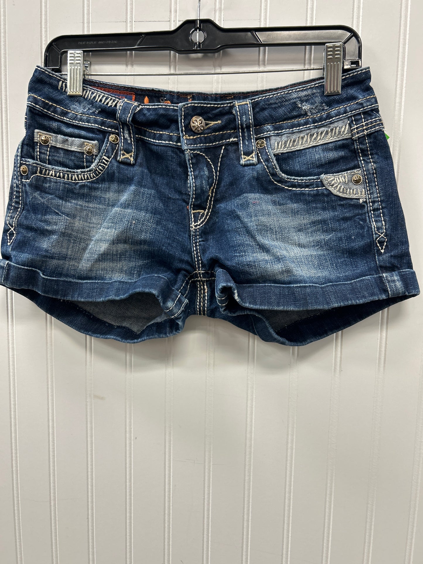 Shorts By Rock Revival In Blue Denim, Size:6