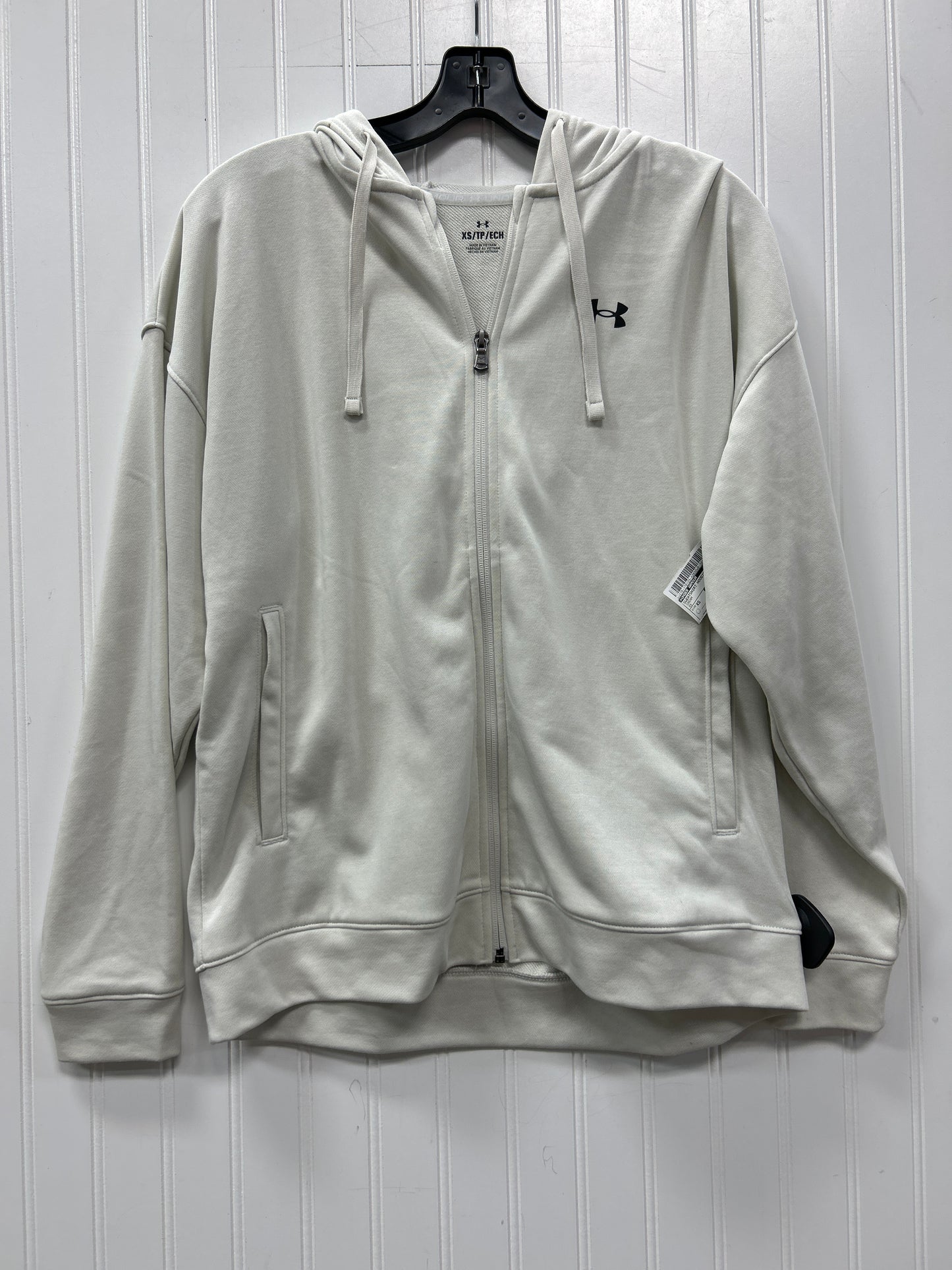 Sweatshirt Hoodie By Under Armour In Cream, Size:Xs