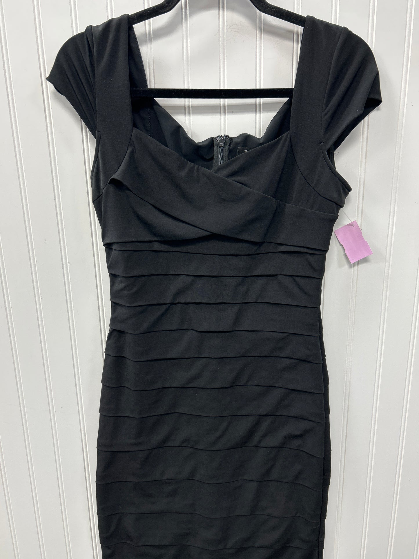 Dress Casual Midi By White House Black Market In Black, Size:8