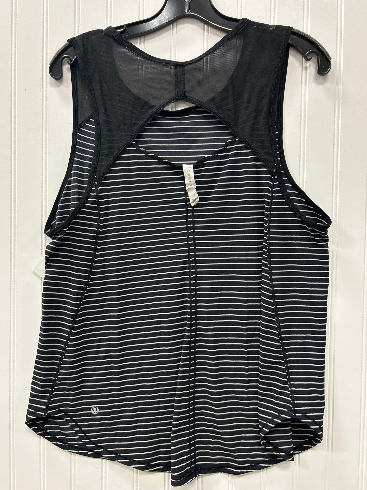 Athletic Tank Top By Lululemon In Striped Pattern, Size:10