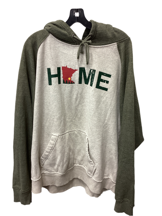 Sweatshirt Hoodie By Cmc In Cream & Green, Size:Xl