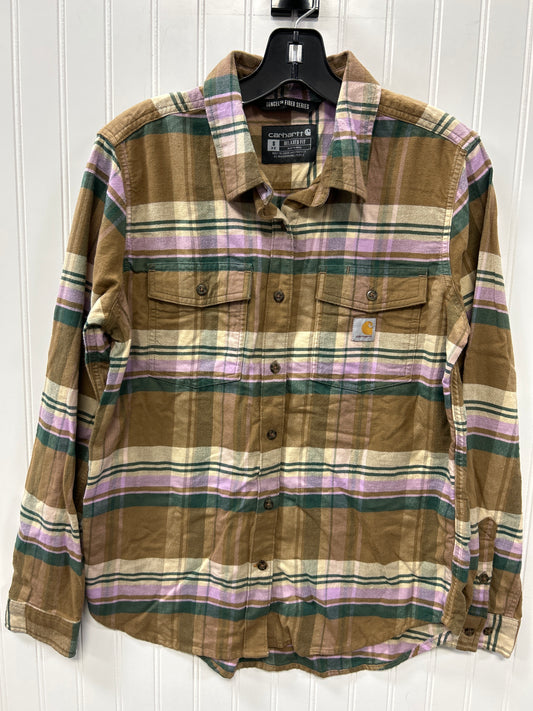 Blouse Ls By Carhartt In Tan, Size:S