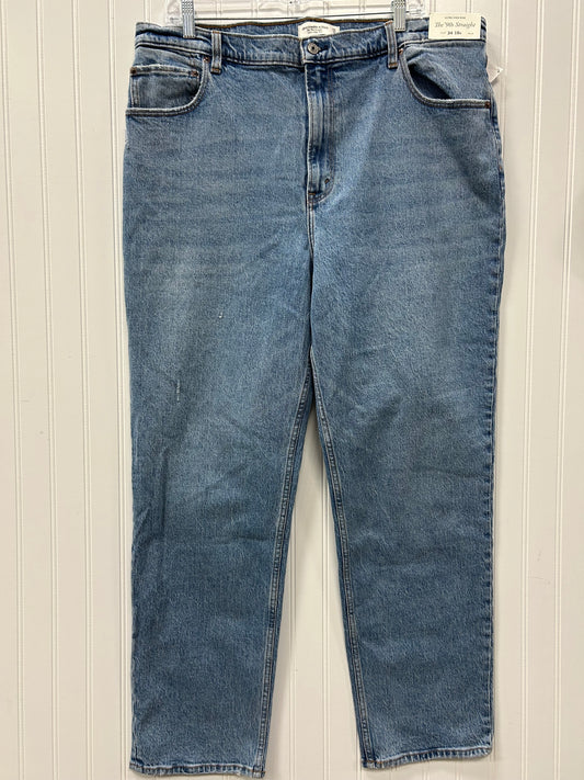 Jeans Straight By Abercrombie And Fitch In Blue Denim, Size:14