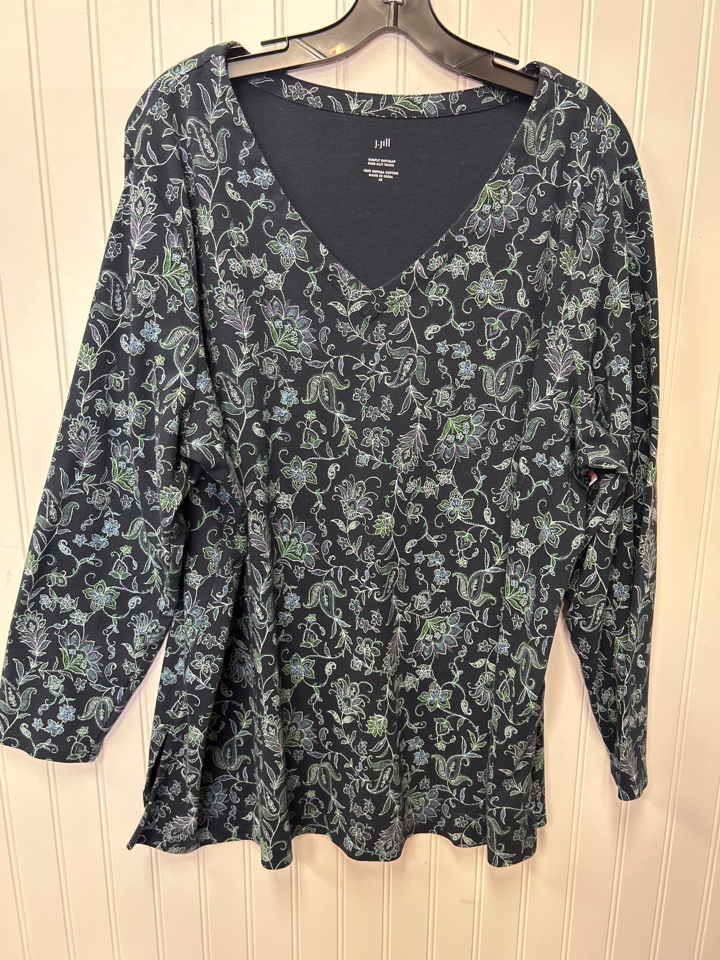 Top Ls By J. Jill In Navy, Size:2X