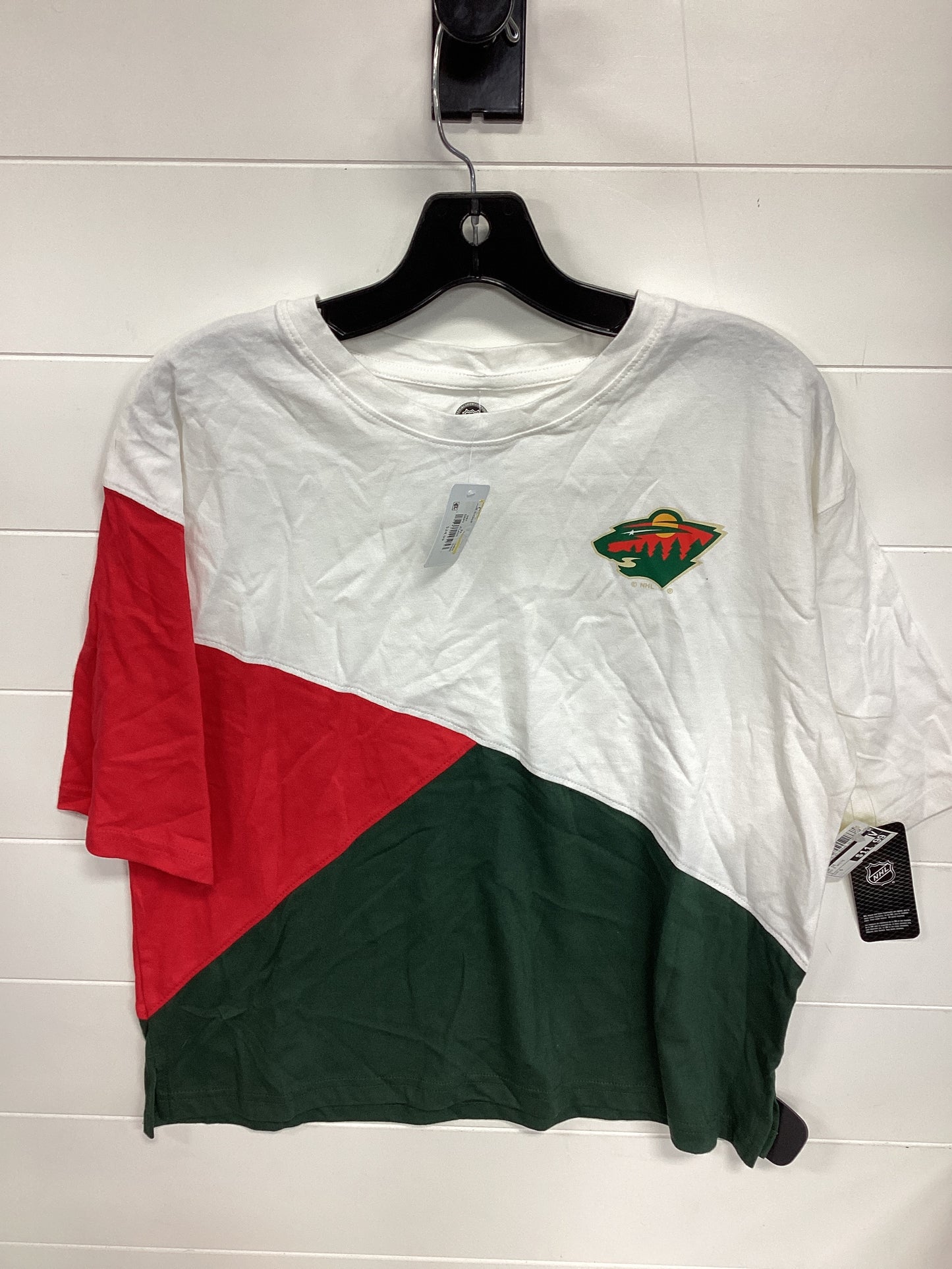 Top Ss By Nhl In Red & White, Size:S