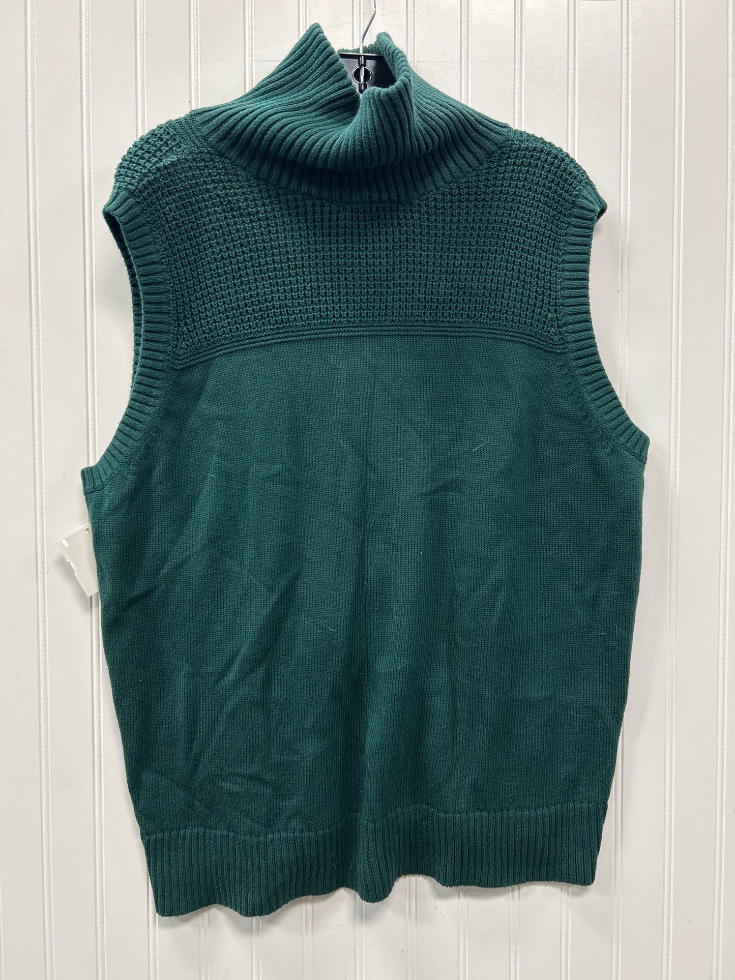 Vest Sweater By Cj Banks In Green, Size:2X