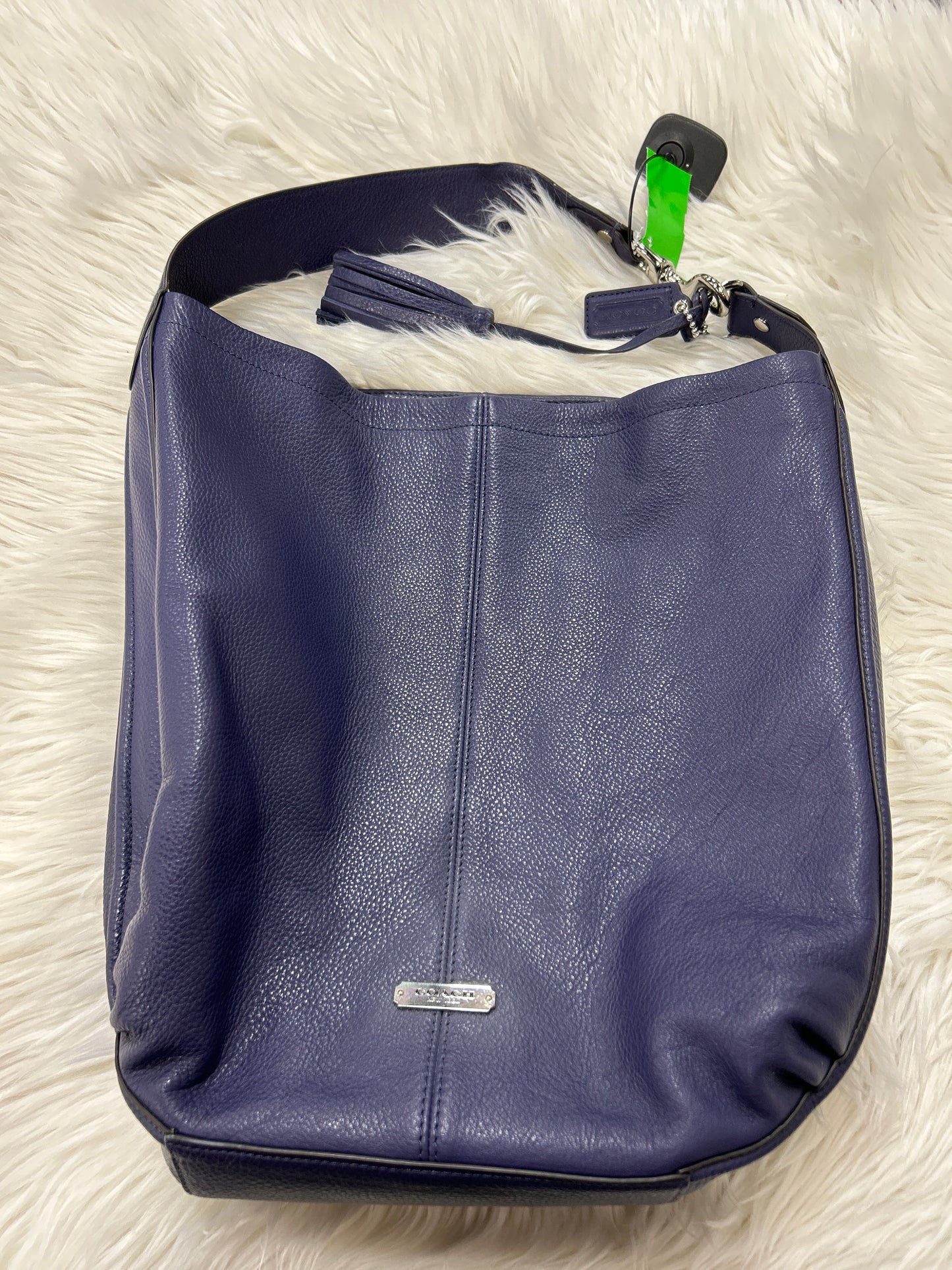 Handbag Designer By Coach In Navy, Size:Large
