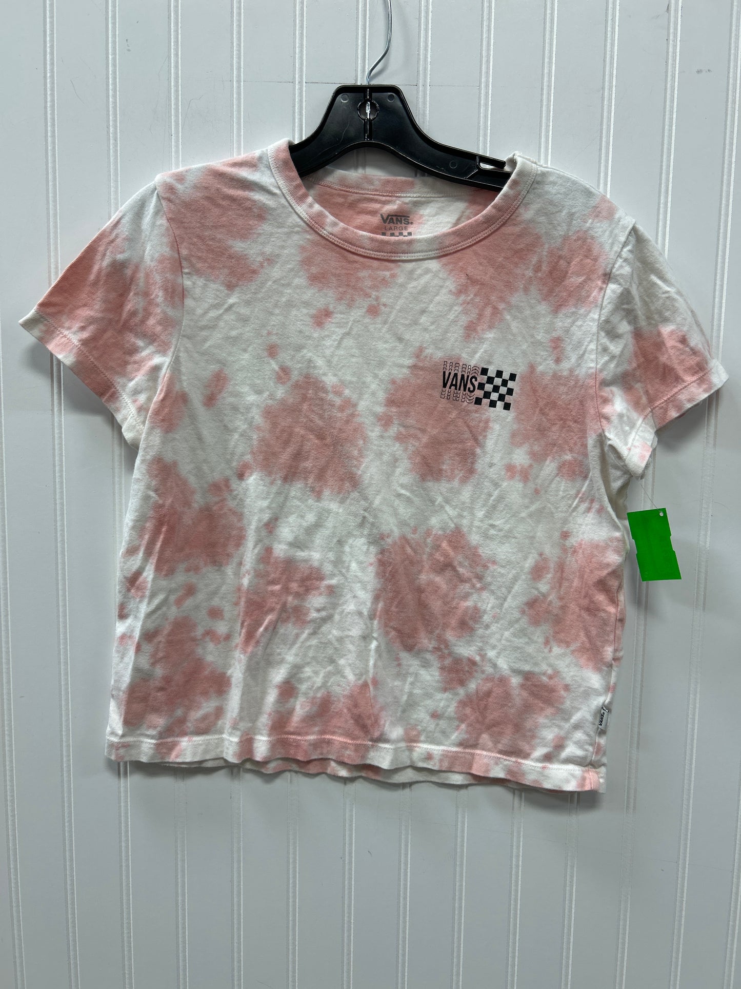 Top Ss By Vans In Pink & White, Size:L
