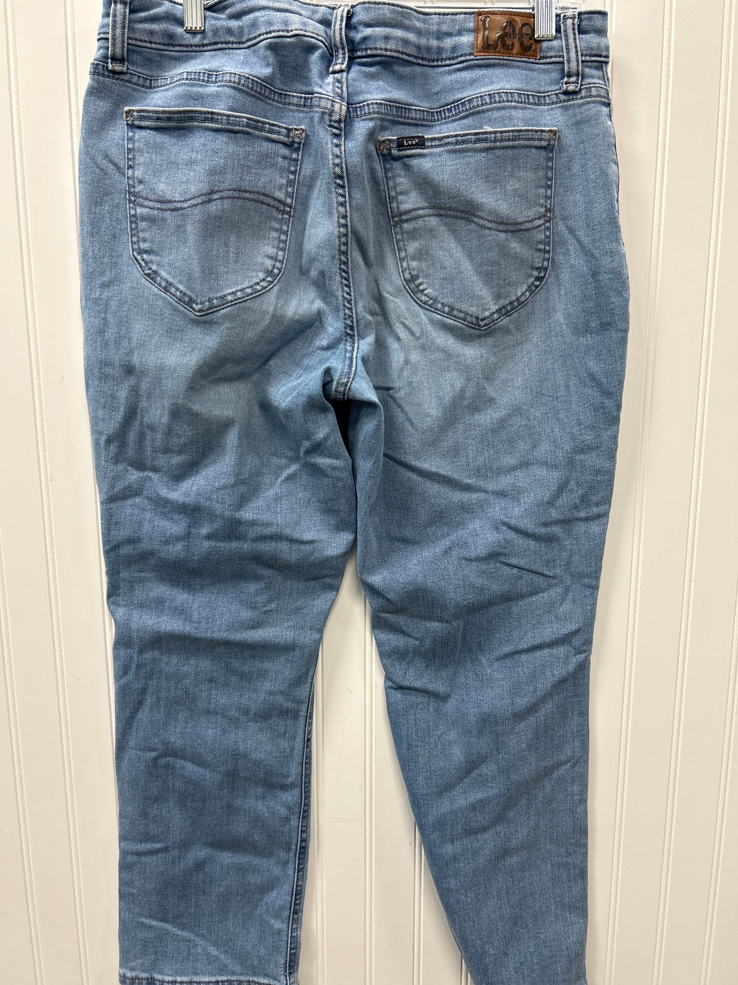 Jeans Straight By Lee In Blue Denim, Size:14