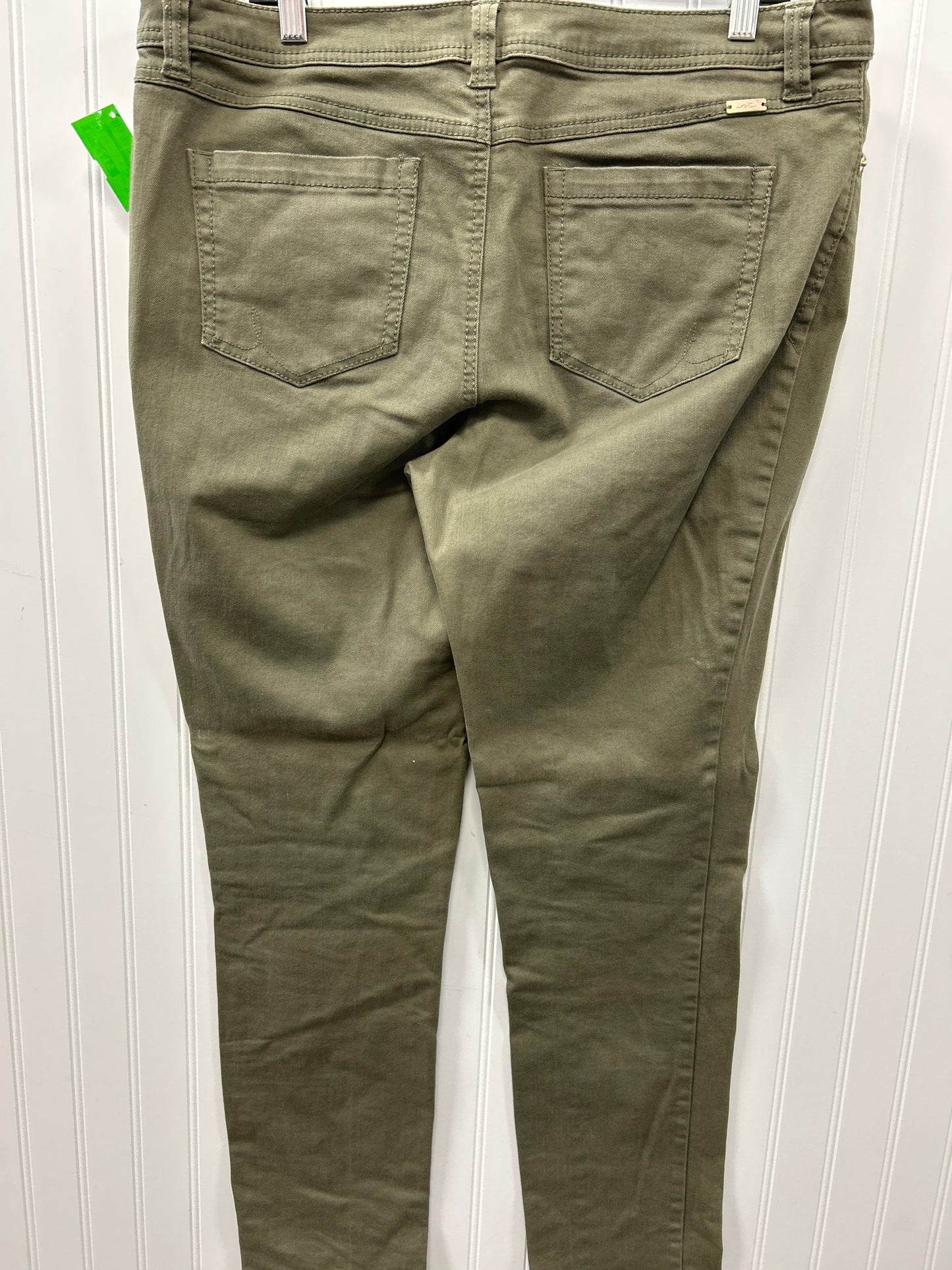 Jeans Skinny By Inc In Green Denim, Size:16