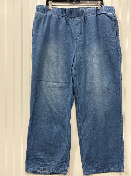 Jeans Straight By Tahari In Blue Denim, Size:Xl