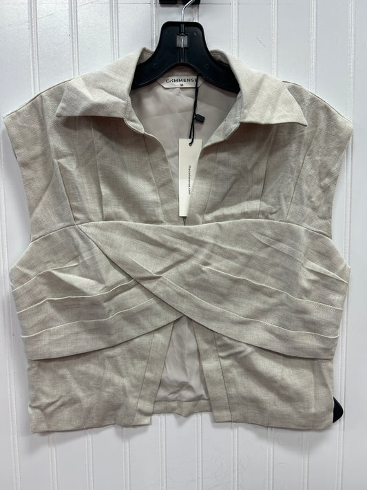 Blouse Ss By Commense In Tan, Size:M