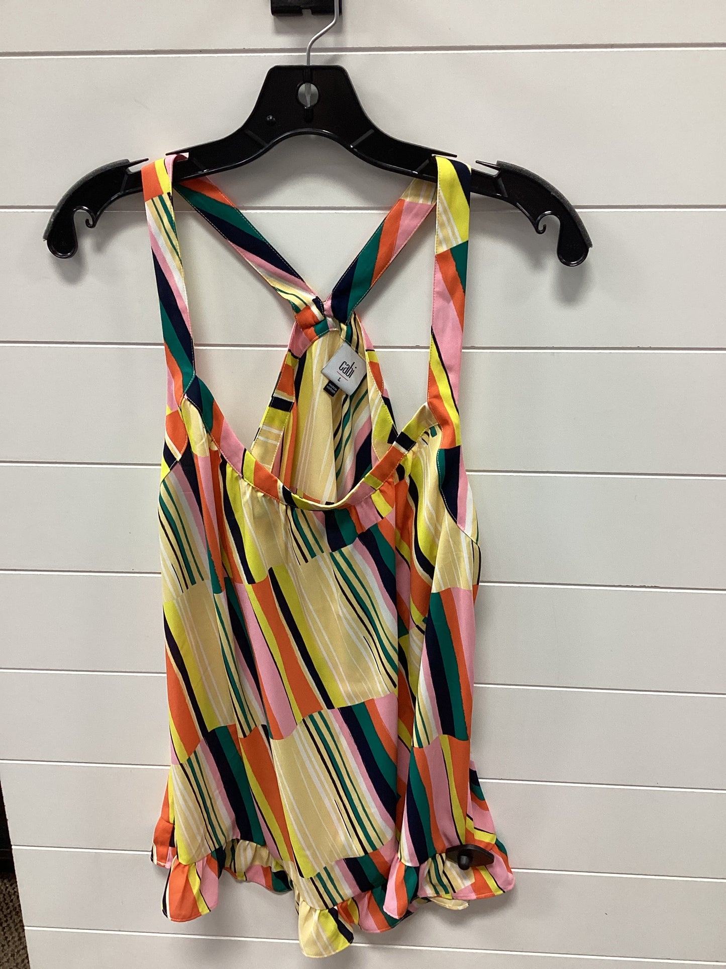 Top Sleeveless By Cabi In Yellow, Size:L