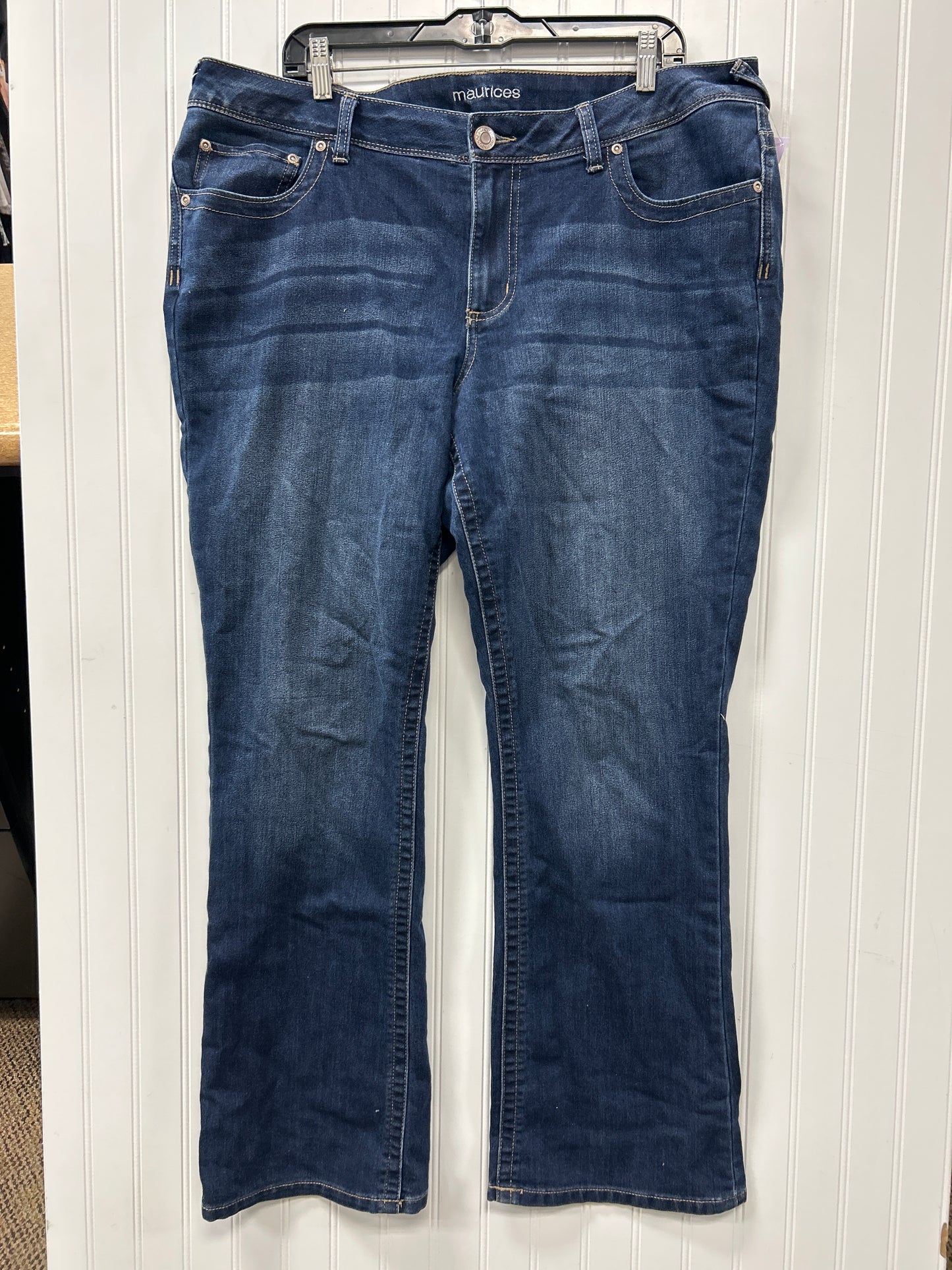 Jeans Boot Cut By Maurices In Blue Denim, Size:18