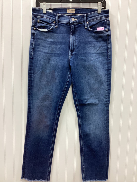 Jeans Straight By Mother In Blue Denim, Size:8