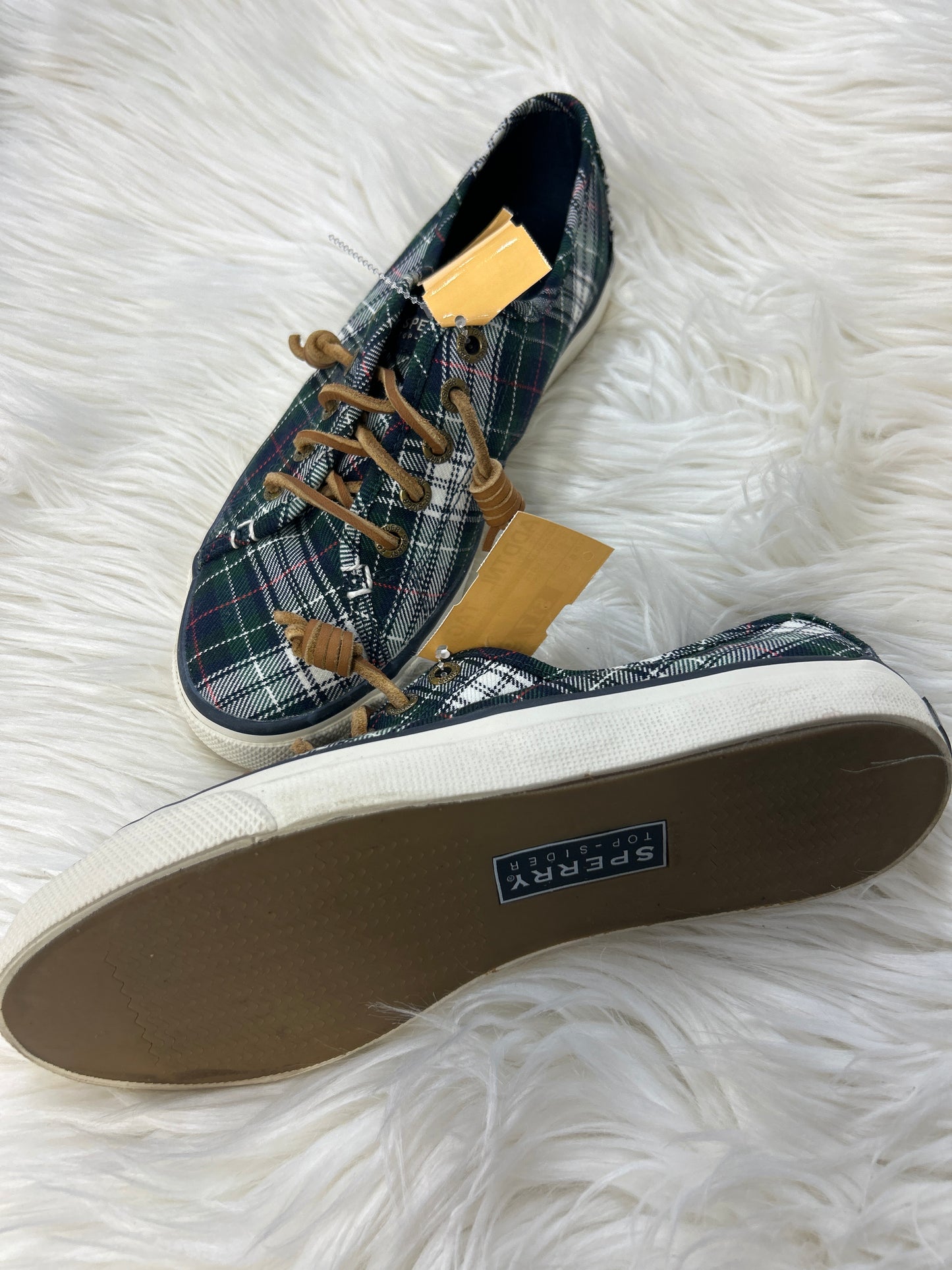 Shoes Flats By Sperry In Plaid Pattern, Size:6.5