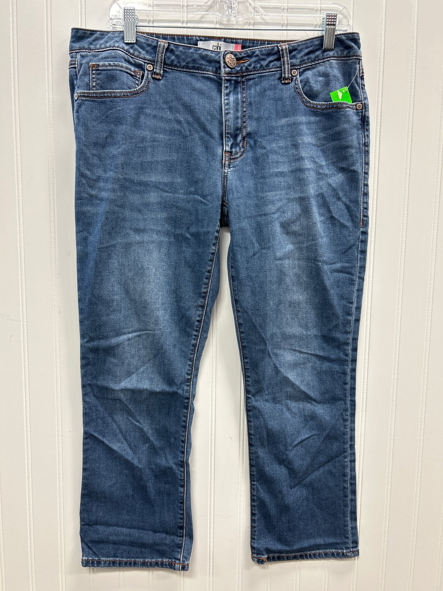 Jeans Skinny By Cabi In Blue Denim, Size:12