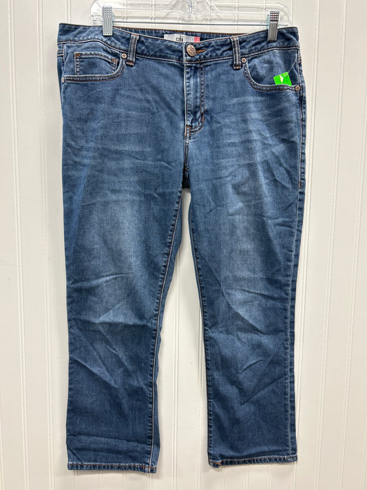Jeans Skinny By Cabi In Blue Denim, Size:12
