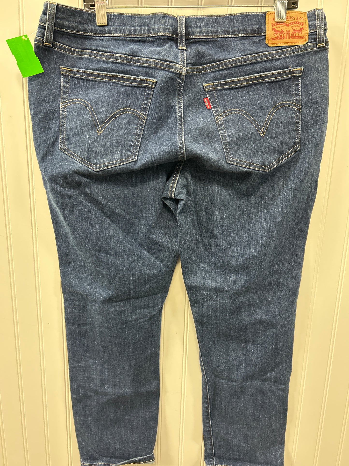 Jeans Boyfriend By Levis In Blue Denim, Size:14